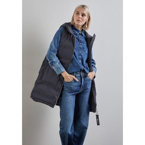 STREET ONE Lang gilet gestept en met capuchon, Kleding | Dames, Jasjes, Kostuums en Pakken, Nieuw, Verzenden