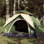vidaXL Koepeltent 4-persoons snelontgrendeling groen, Caravans en Kamperen, Tenten, Verzenden, Nieuw, Tot en met 2