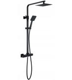 Regendoucheset Zwart Mat | Messing | Beste Prijs, Ophalen of Verzenden, Nieuw, Met douche