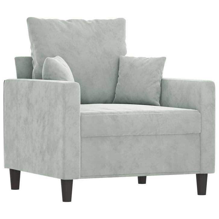 Fauteuil Lichtgrijs Fluweel 60cm | Retourdeal | 68% Korting, Huis en Inrichting, Fauteuils, 75 tot 100 cm, 75 tot 100 cm, Nieuw