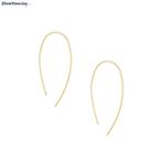 Gold plated simplicity draad oorhangers, Verzenden, Nieuw, Zilver