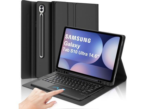 Veiling - BT Toetsenbord met touchpad Qwerty + hoes 14.6, Computers en Software, Tablet-hoezen