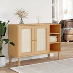 vidaXL Dressoir SENJA 112x40x80 cm rattan massief grenenhout, 100 tot 150 cm, Verzenden, Nieuw, Grenenhout