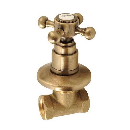 Kruisgreep Koud Water Sapho Antea 6x6 cm Brons, Doe-het-zelf en Verbouw, Sanitair, Kraan, Nieuw, Ophalen of Verzenden