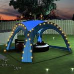 vidaXL Partytent met LED en 4 zijwanden 3,6x3,6x2,3 m blauw, Tuin en Terras, Verzenden, Nieuw