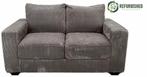 2-zits bank ribstof – Lichtgrijs & comfortabel, Huis en Inrichting, Gebruikt, Ribstof, 150 tot 200 cm, Tweepersoons