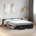 vidaXL Bedframe met lades bewerkt hout zwart 160x200 cm, Verzenden, Zwart, 200 cm, 160 cm