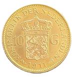 Gouden 10 gulden Wilhelmina 1911, Verzenden, Goud, Koningin Wilhelmina, Losse munt