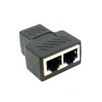 UTP Splitter - RJ45 Female naar 2x Rj45 Female - Zwart, Computers en Software, Pc- en Netwerkkabels, Verzenden, Nieuw