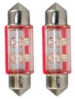C5W autolamp 2 stuks rood | LED festoon 36mm | SV8.5 0.27W -, Nieuw, Verzenden