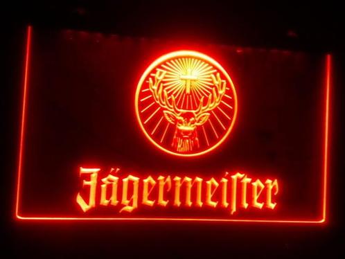 Jagermeister neon bord lamp LED verlichting reclame lichtbak, Verzamelen, Merken en Reclamevoorwerpen, Nieuw, Verzenden