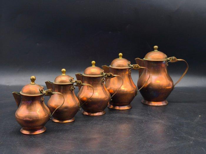 Kruik (5) - Koper, Messing - Vazen en koperen kannen., Antiek en Kunst, Antiek | Keukenbenodigdheden