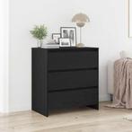 vidaXL Dressoir 70x41x75 cm bewerkt hout zwart eikenkleur, Huis en Inrichting, Kasten | Dressoirs, Verzenden, Nieuw, Overige houtsoorten