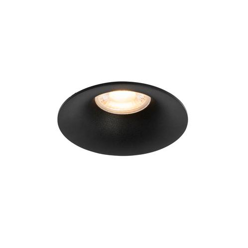 Smart inbouwspot zwart incl. Wifi GU10 50mm - Gijs, Huis en Inrichting, Lampen | Spots, Nieuw, Metaal of Aluminium