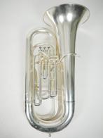 Bes Bas Besson New Standard verzilverd Gecompenseerd, Muziek en Instrumenten, Blaasinstrumenten | Tuba's, Gebruikt, Met koffer of draagtas