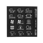 Set met Tekstplaatjes NP12 Voor Vetus Motorpanelen P6,P8 & P, Watersport en Boten, Ophalen of Verzenden, Nieuw, Zeilboot of Motorboot