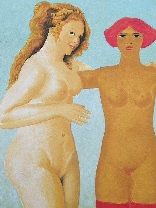 Salvatore Fiume (1915-1997) - Tre grazie, Antiek en Kunst, Antiek | Overige Antiek