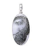 Zilveren Agaat Dendriet XL ovaal ketting hanger, Verzenden, Nieuw