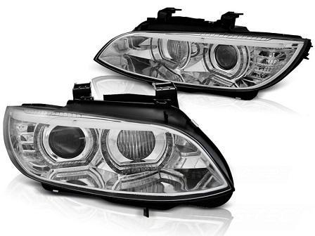Koplampen BMW E92/E93 Angel Eyes 3D LED Xenon chroom, Auto-onderdelen, Overige Auto-onderdelen, Ophalen of Verzenden