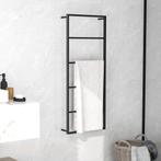 vidaXL Handdoekenrek 45x10x115 cm staal zwart, Huis en Inrichting, Badkamer | Badtextiel en Accessoires, Verzenden, Nieuw, Zwart