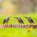 Drie metalen ijsvogels - Figuur - Metaal