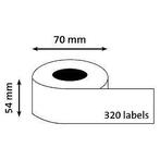 Etiket dymo labelwriter multifunctioneel 54x70 wit | Rol a 3, Ophalen of Verzenden