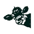 Glurende Koe Tuinhek Metal Art - Metaal Zwart Silhouet - Tui, Verzenden, Nieuw