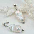 Zilver - Oorbellen - Aziatische barokparels