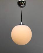 Plafondlamp - Glas, Verchroomd - Schoollamp
