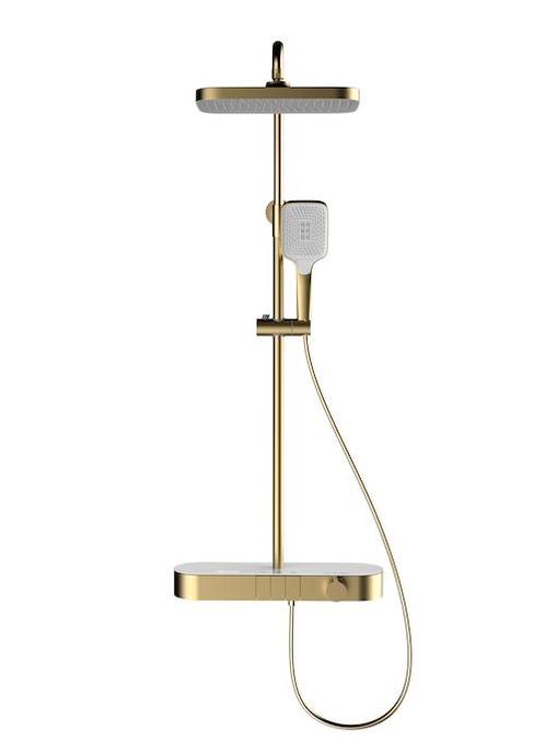 SALE - Borg - Geborsteld goud - Piano button - Doucheset, Doe-het-zelf en Verbouw, Sanitair, Nieuw, Ophalen of Verzenden