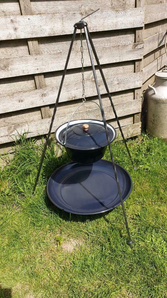 Heksenketel/goulashketel/snertpan/driepoot/soepketel, Caravans en Kamperen, Kampeeraccessoires, Nieuw, Ophalen of Verzenden