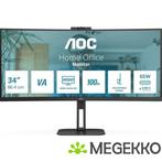 AOC Value-line CU34V5CW/BK 34  Wide Quad HD 100Hz Curved VA, Verzenden, Nieuw, AOC