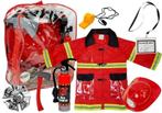 Brandweer outfit - 3+ jaar - helm, jas, blusser - ce-gece..., Kinderen en Baby's, Carnavalskleding en Verkleedspullen, Ophalen of Verzenden