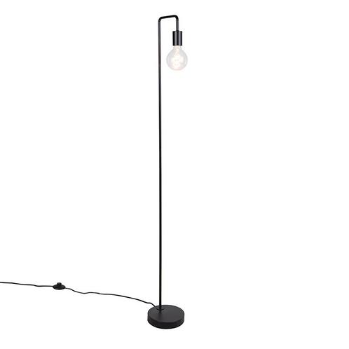 Moderne vloerlamp zwart rond 145cm - Facil, Huis en Inrichting, Lampen | Vloerlampen, Nieuw, Overige materialen, 100 tot 150 cm