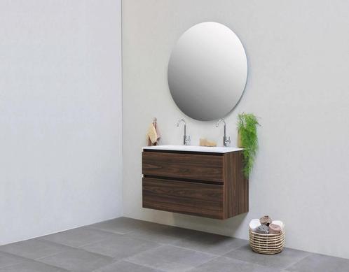 Wastafel polystone Elegant dubbel 120x46x2 | 1 Kraangaten |, Huis en Inrichting, Badkamer | Badkamermeubels, Wastafelkast, Nieuw