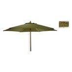Parasol | Gardalux | Ø 250 x 220 cm (Groen, Rond, Hout), Tuin en Terras, Verzenden, Nieuw