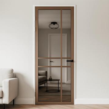 Brons binnendeuren met glas staal look Svedex stomp en opdek beschikbaar voor biedingen