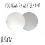 Taartonderzetter Wit / Zilver Ø28cm 10st., Verzenden, Nieuw