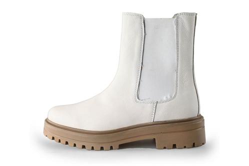 Poelman Chelsea boots in maat 39 Wit | 10% extra korting, Kleding | Dames, Schoenen, Wit, Zo goed als nieuw, Overige typen, Verzenden