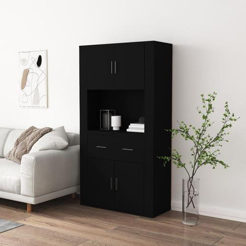 vidaXL buffetkast bewerkt hout zwart, Huis en Inrichting, Kasten | Buffetkasten, Nieuw, Overige houtsoorten, Verzenden
