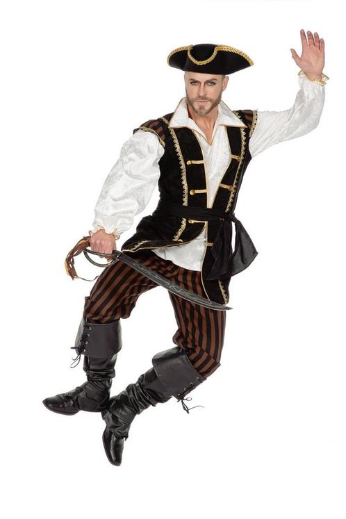 Piraten Kostuum Luxe, Kleding | Heren, Carnavalskleding en Feestkleding, Nieuw, Verzenden