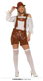 Dames Tiroler Lederhose Bruin, Kleding | Dames, Ophalen of Verzenden, Nieuw