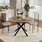 Eettafel Vilda – Rond Ovaal Licht Eikenhout – Ø120 cm, Huis en Inrichting, Verzenden, Eikenhout, Nieuw, Vier personen