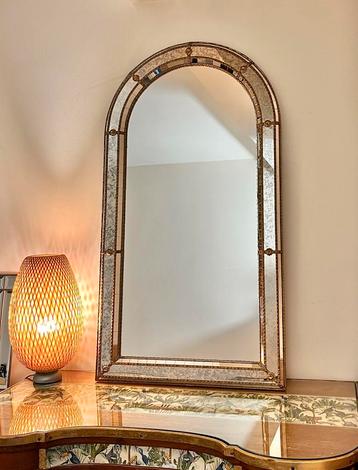 Vintage trapezium spiegel met mozaïek glas 110x60 beschikbaar voor biedingen