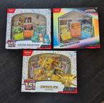 Pokémon - 3 Sealed box - 151, prismatic evolutions - zapdos,, Hobby en Vrije tijd, Verzamelkaartspellen | Pokémon, Nieuw