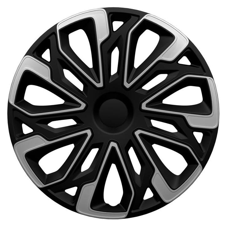 Wieldoppen  Estoril 15-inch zilver/zwart, Auto diversen, Wieldoppen, Verzenden