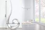 Moderne vaas WAVE XL 106cm zilver aluminium gepolijst, Huis en Inrichting, Woonaccessoires | Vazen, Ophalen of Verzenden, Nieuw