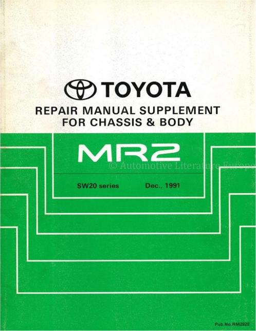 1992 TOYOTA MR2 CHASSIS & CAROSSERIE WERKPLAATSHANDBOEK, Auto diversen, Handleidingen en Instructieboekjes