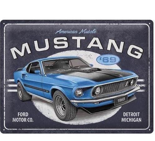Ford Mustang 69 reclamebord, Verzamelen, Merken en Reclamevoorwerpen, Nieuw, Ophalen of Verzenden