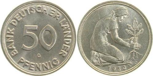 50 Pfennig Brd 1950g, Postzegels en Munten, Munten | Europa | Niet-Euromunten, Verzenden